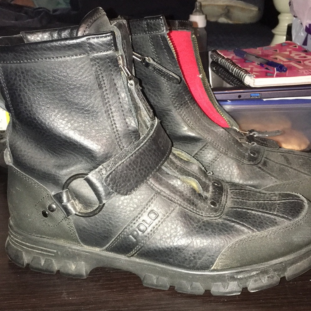 Combat polo boots